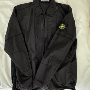 Stone Island Black Windbreaker Jacket